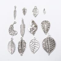 Zinc Alloy Leaf Pendants, plated, fashion jewelry & DIY 