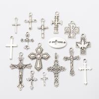 Zinc Alloy Cross Pendants, plated, fashion jewelry & DIY 