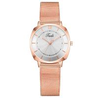 Women Wrist Watch, Zinc Alloy, with Glass & Stainless Steel, Chinese movement, plated, fashion jewelry & for woman 