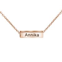 Stainless Steel Jewelry Necklace, with 1.96inch extender chain, Rectangle, plated, DIY & Unisex & oval chain & with letter pattern Approx 19.6 Inch 