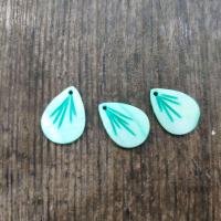 Dyed Shell Pendants, polished, DIY 