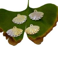 Yellow Shell Pendants, polished, DIY 