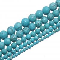 Synthetic Turquoise Beads, Synthetic Blue Turquoise, Round, polished, DIY turquoise blue 