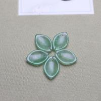 Strawberry Quartz Hair Accessories DIY Findings, petals, polished, green 