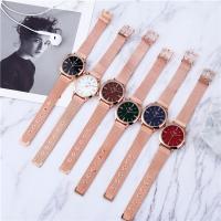 Women Wrist Watch, Zinc Alloy, with Glass & Stainless Steel, Chinese movement, plated, fashion jewelry & for woman 