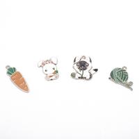 Zinc Alloy Enamel Pendants, plated, DIY 