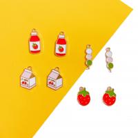 Zinc Alloy Enamel Pendants, plated, DIY 