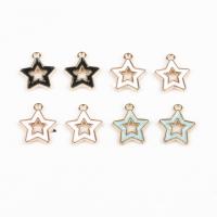 Zinc Alloy Enamel Pendants, Star, plated, DIY 