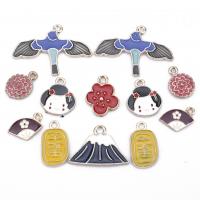 Zinc Alloy Enamel Pendants, plated, DIY 