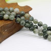 Green Grass Stone Beads, Round, polished, DIY 