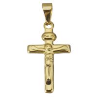 Stainless Steel Cross Pendants, gold color plated Approx 