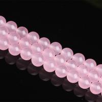 Pink Calcedony Beads, Round, polished, DIY pink 