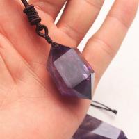 Natural Quartz Pendants, Amethyst, Nuggets, purple, 3.3-4.5x1.5-2cm 