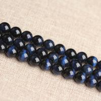 Tiger Eye Beads, Round, polished, DIY blue 