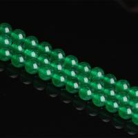 Green Calcedony Beads, Round, polished, DIY green 