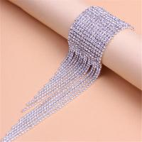 Zinc Alloy Rhinestone Bracelets, Tassel, plated, for woman & with rhinestone Approx 9 Inch 