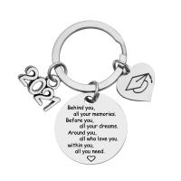 Stainless Steel Key Clasp & with letter pattern 