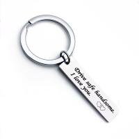 Stainless Steel Key Clasp & with letter pattern 