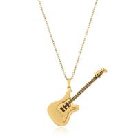 Stainless Steel Jewelry Necklace, Guitar, fashion jewelry & for woman 