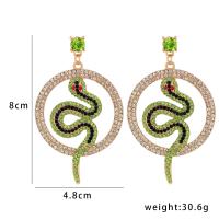 Boucle d'oreille de zinc alliage strass goutte, alliage de zinc, Placage, pour femme & avec strass & creux, plus de couleurs à choisir Vendu par paire