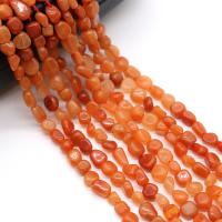 Gemstone Chips, Red Aventurine, irregular, polished, DIY, reddish orange 