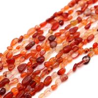 Gemstone Chips, Red Agate, irregular, polished, DIY, reddish orange 