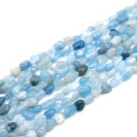 Gemstone Chips, Aquamarine, irregular, polished, DIY, light blue 