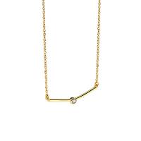 Cubic Zircon Micro Pave Brass Necklace, with 1.96 inch extender chain, gold color plated, micro pave cubic zirconia & for woman Approx 17.71 Inch 