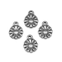 Stainless Steel Pendants, Round, silver color plated Approx 