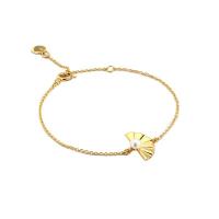 Brass Bracelets, with Plastic Pearl, with 1.18 inch extender chain, gold color plated, for woman Approx 6.3 Inch 