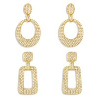 Cubic Zirconia Micro Pave Brass Earring, fashion jewelry & micro pave cubic zirconia 