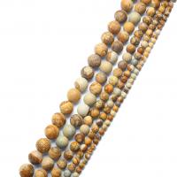 Picture Jasper Beads, Round, polished, DIY 