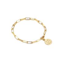 Brass Bracelets, with 1.18 inch extender chain, plated, for woman 3.9mm,12mm Approx 6.3 Inch 