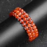 Quartz Bracelets, Round, polished, red 