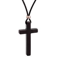 Hommes Pull Collier chaîne, Bois de santal, avec Ébène, croix, pour homme Environ 37.40 pouce, Vendu par brin