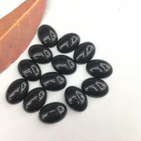 Agate Cabochon, Black Agate, Oval, polished, DIY black 