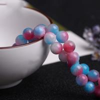 Chalcedony Beads, Round, polished, DIY multi-colored 