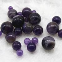 Natürliche Amethyst Perlen, rund, poliert, DIY & verschiedene Größen vorhanden, violett, verkauft von Strang