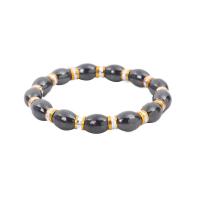 Pulseras magnéticas, Hematite, con aleación de zinc, Joyería & elástico & unisexo, más colores para la opción, 190mm, longitud:aproximado 7.5 Inch, Vendido por Sarta