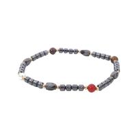 Fashion Jewelry Anklet, Hématite, avec perle de plastique, bijoux de mode & élastique & unisexe, multicolore, 230mm Environ 9.1 pouce, Vendu par brin