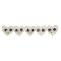 Messing Ohrstecker, mit Amethyst, Blume, silberfarben plattiert, frei von Nickel, Blei & Kadmium, 16x8x4mm, verkauft von Paar