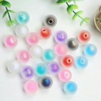 Acrylic Half Hole Bead, Round, plated, DIY 16mm 