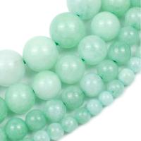 Green Calcedony Beads, Round, polished, DIY green 