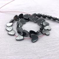 Perles hématite non-magnétique, hématite non magnétique, coeur, poli, DIY & normes différentes pour le choix, noire, Vendu par brin