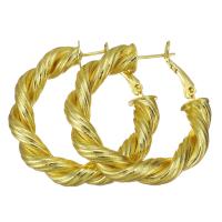 Brass Hoop Earring, gold color plated, for woman 