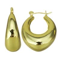 Brass Hoop Earring, gold color plated, for woman 