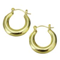 Brass Hoop Earring, gold color plated, for woman 