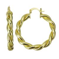 Brass Hoop Earring, gold color plated, for woman 