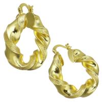 Brass Hoop Earring, gold color plated, for woman 