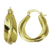 Brass Hoop Earring, gold color plated, for woman 